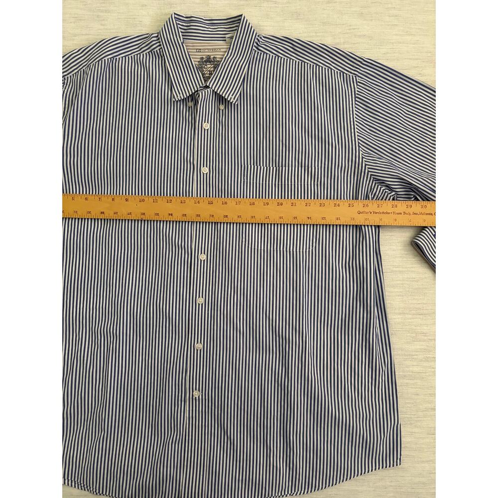 Cutter and Buck Men's Blue stripe long sleeve button down shirt 2XB - Picture 6 of 11